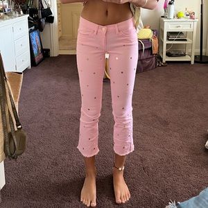 Lily Pulitzer Pink and Gold Jeans